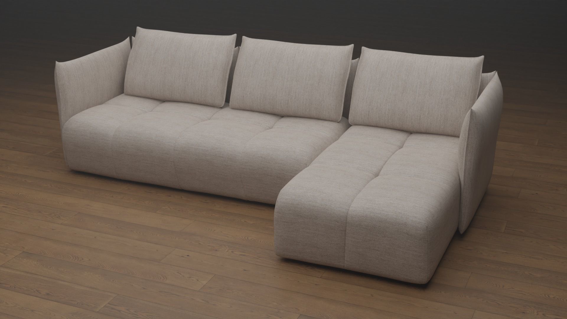 Fabric Sofa 3D model_1