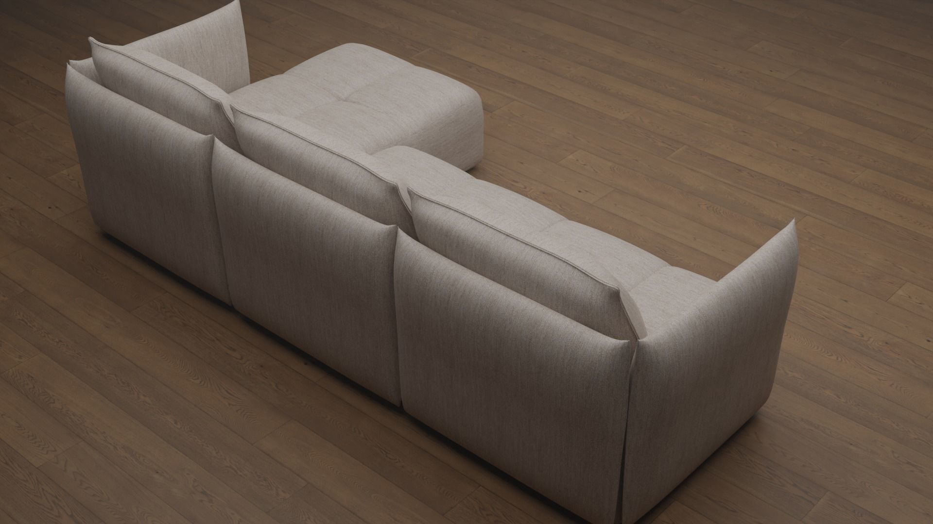 Fabric Sofa 3D model_2