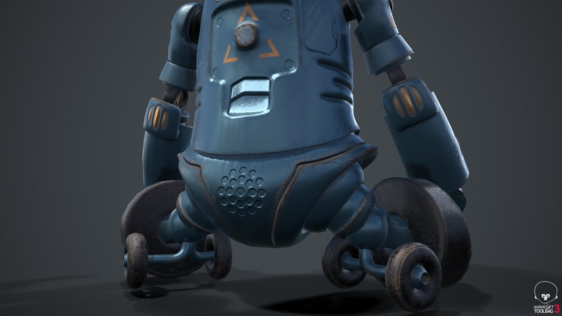 Cute Robot Child  Low-poly 3D model_44