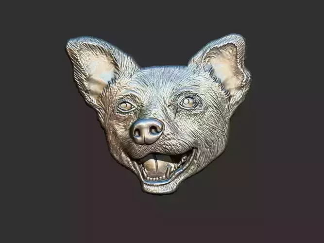 Mutt Dog - Vira Lata Caramelo Dog relief 3D print model