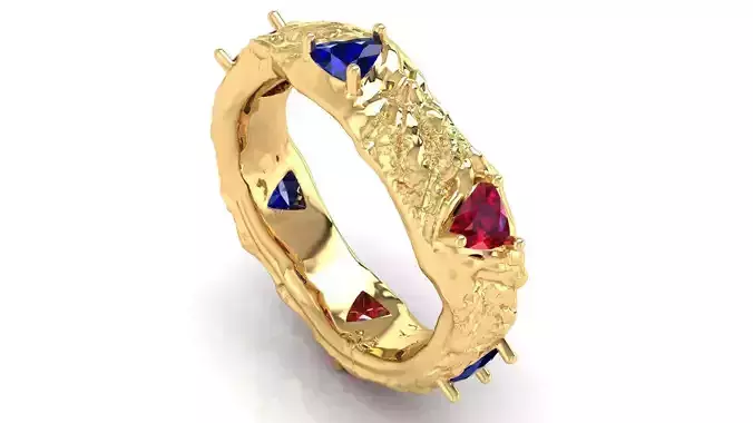 Trillion curved organic ring 3D print model