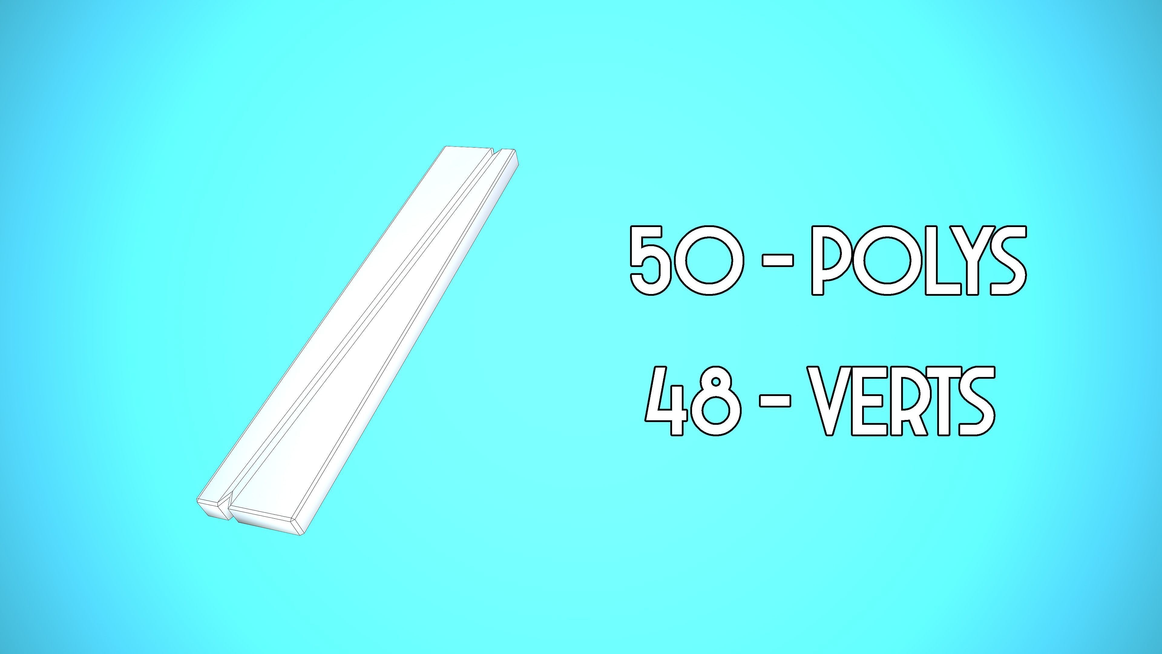 WOOD PLANK CARTOON STYLIZED Low-poly 3D model_2