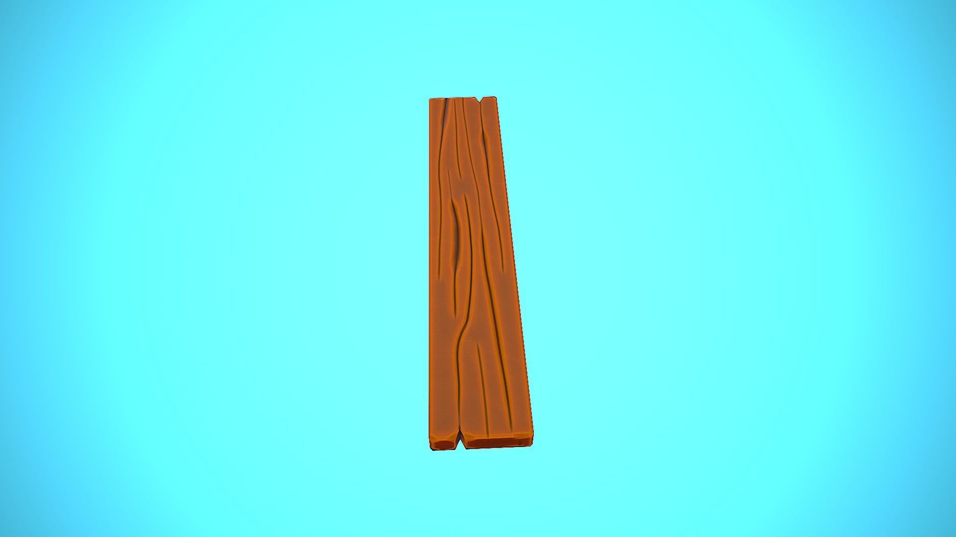 WOOD PLANK CARTOON STYLIZED Low-poly 3D model_12