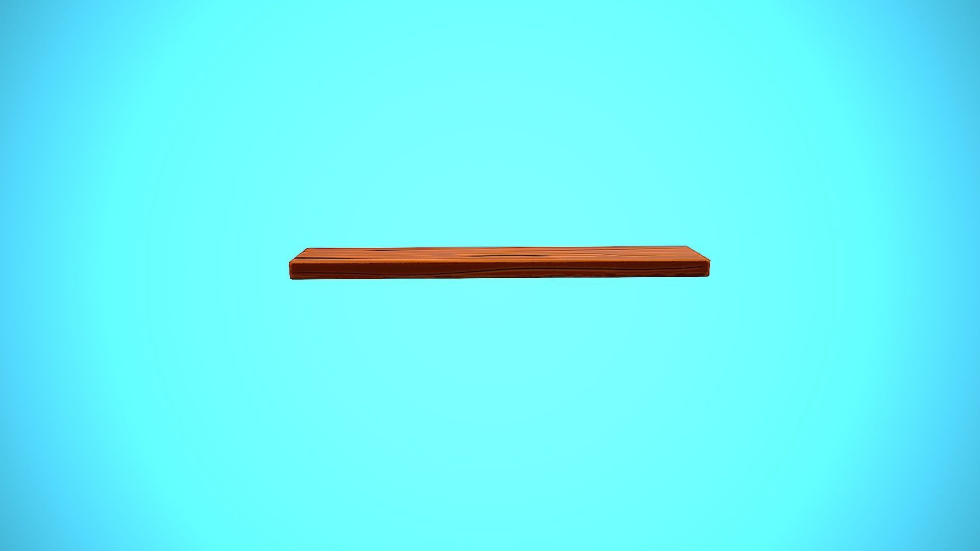 WOOD PLANK CARTOON STYLIZED Low-poly 3D model_13