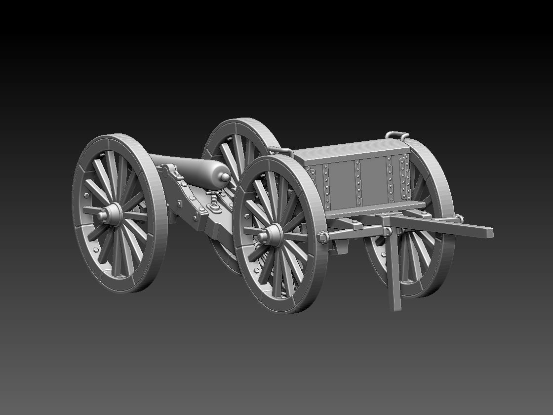 UNION  ACW ARTILLERYMEN AND CANNON 3D print model_23