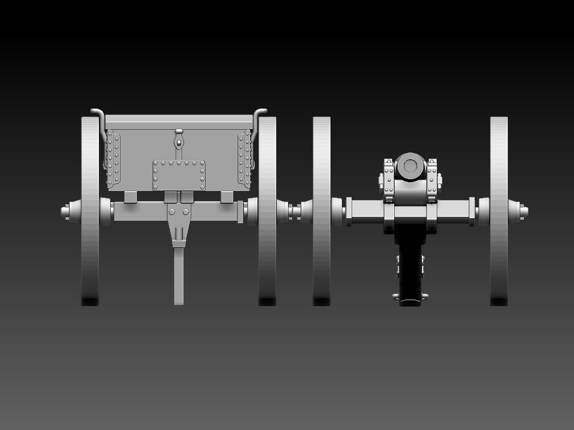 UNION  ACW ARTILLERYMEN AND CANNON 3D print model_18