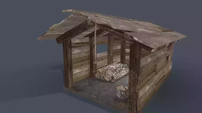 Old Shed Low-poly
