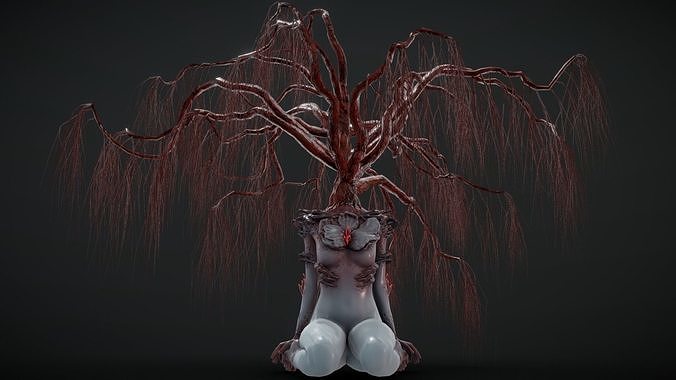 Blood Tree Low-poly 3D model