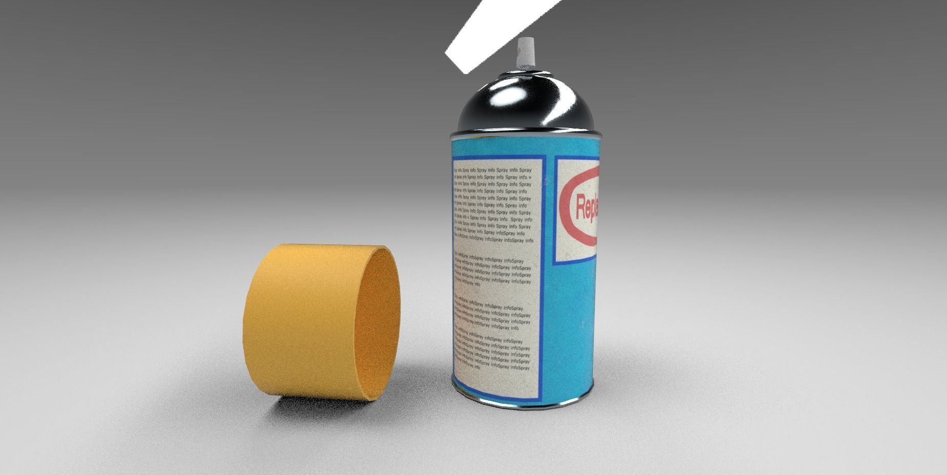 Custom Low Poly Aerosol Can Low-poly 3D model_1