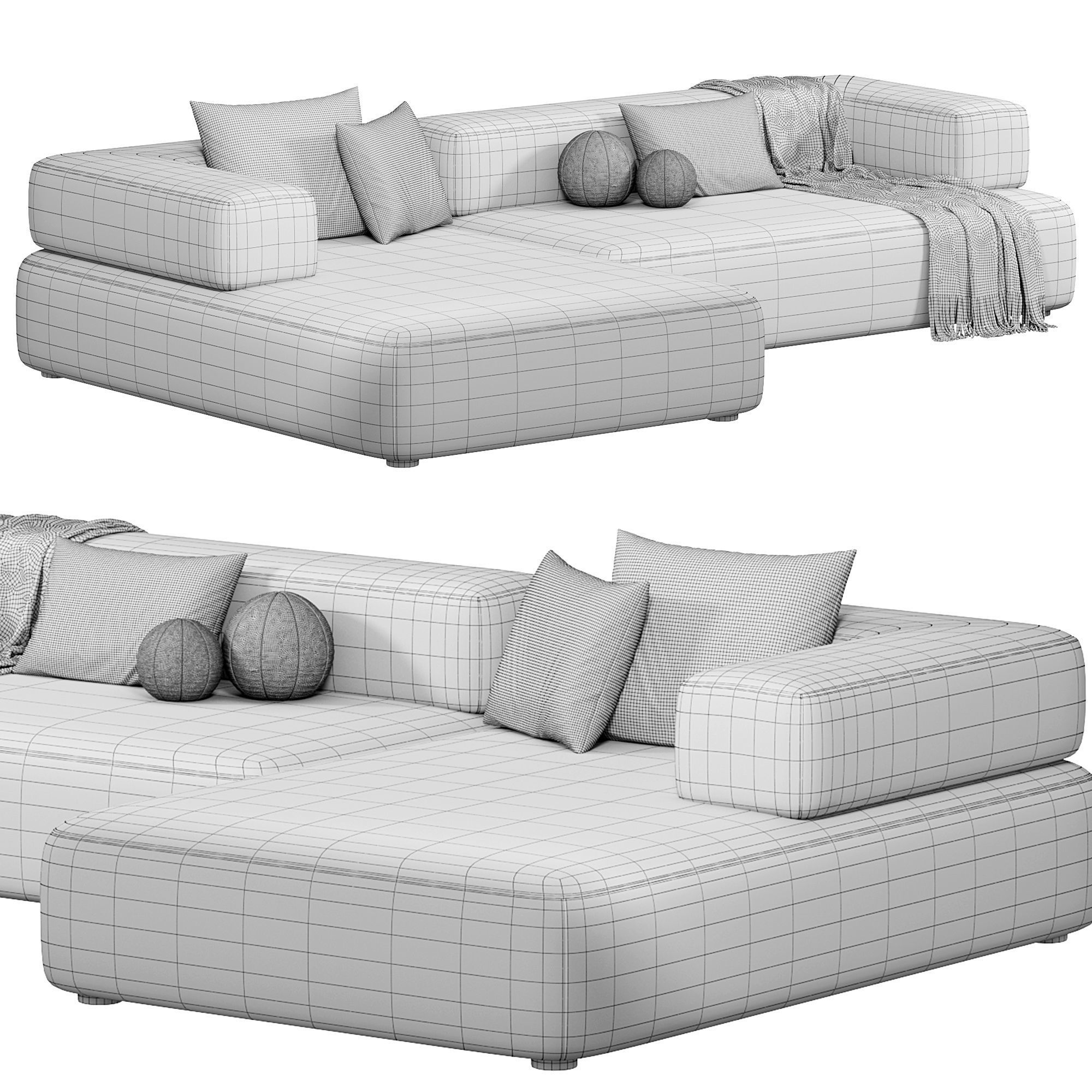 CHOLET Sectional Sofa 2 3D model_4