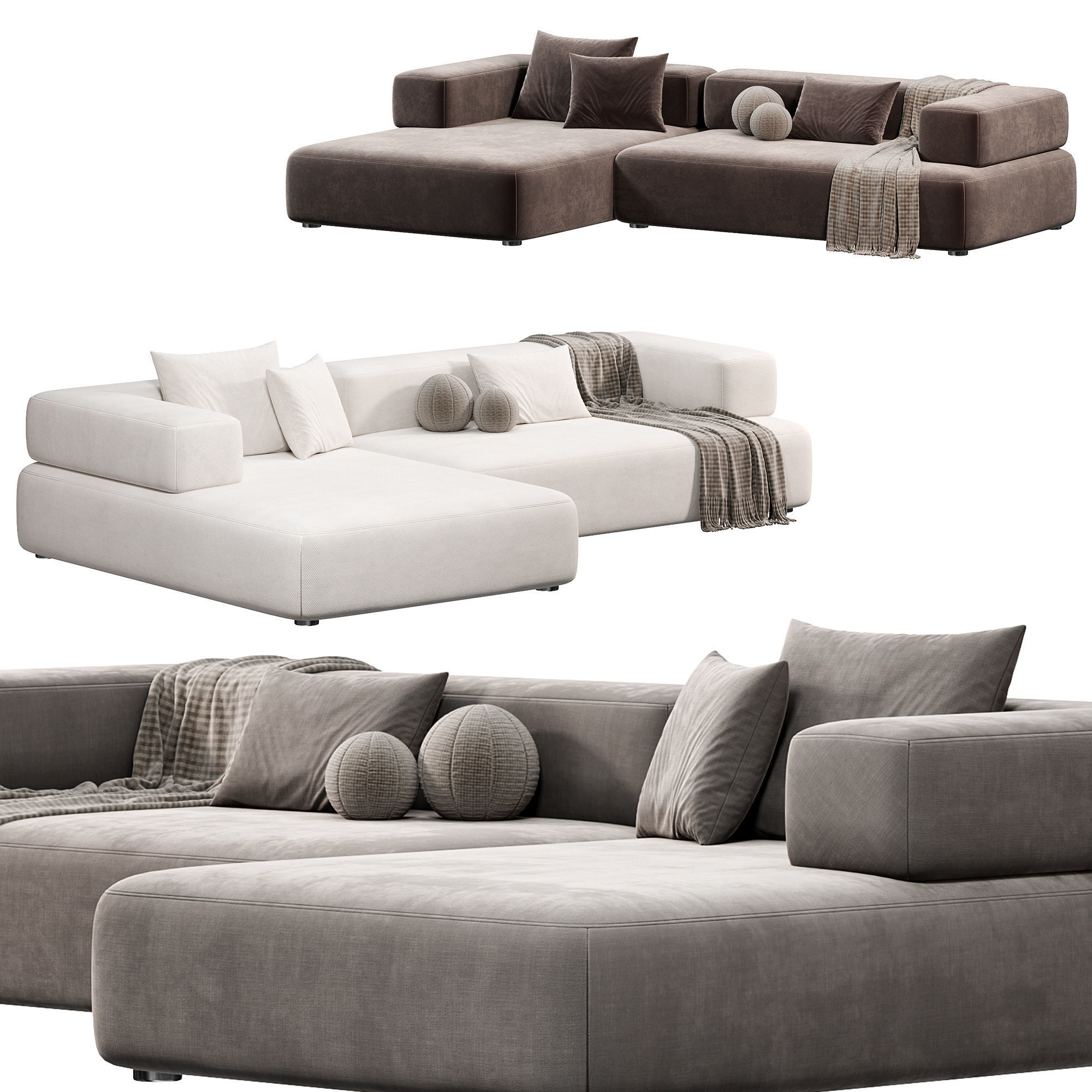CHOLET Sectional Sofa 2 3D model_3