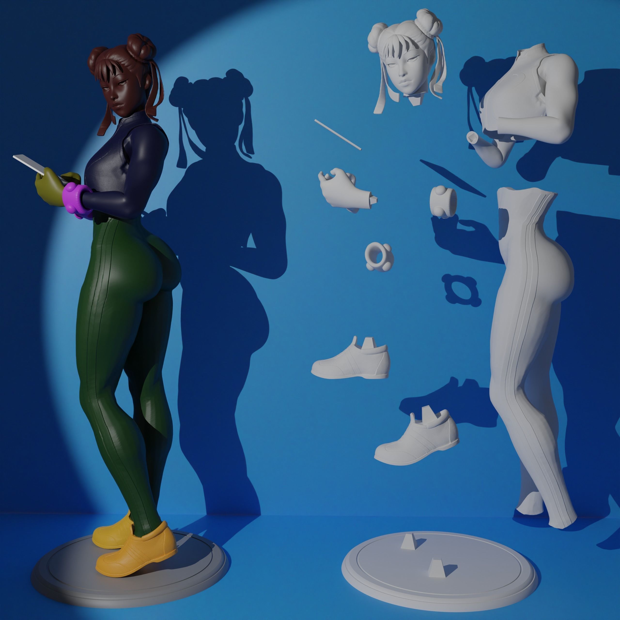 Chun-Li 3D print model_12