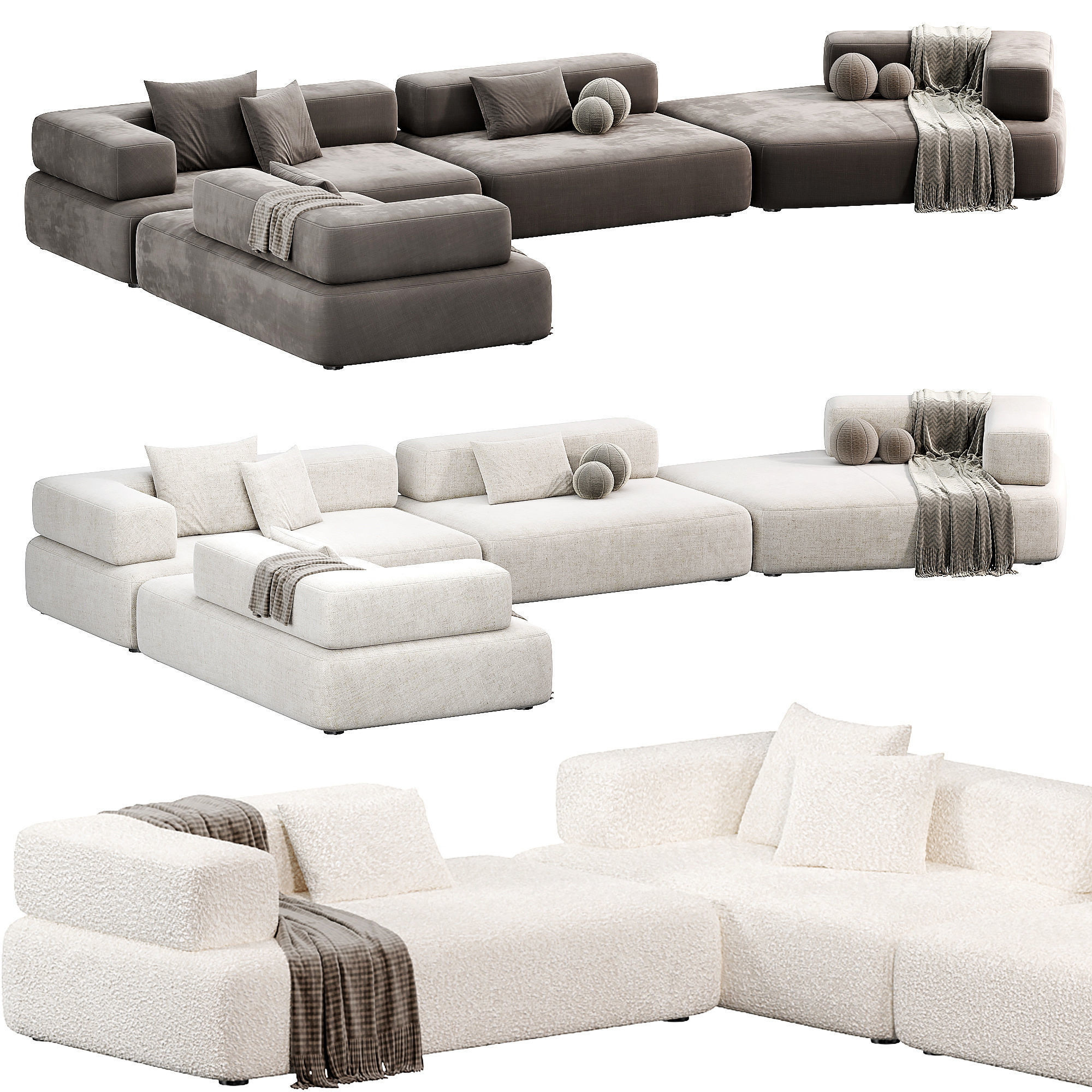 CHOLET Sectional Sofa 3 3D model_1