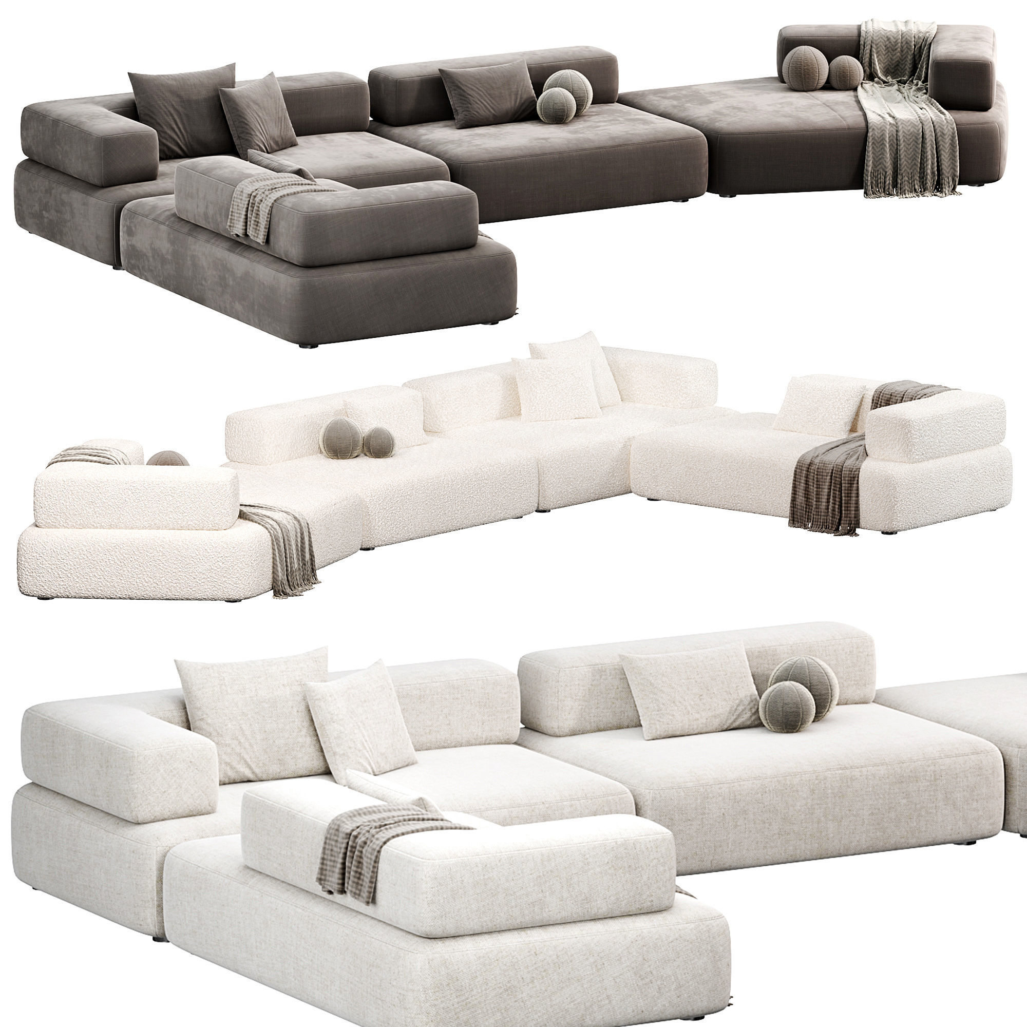 CHOLET Sectional Sofa 3 3D model_2