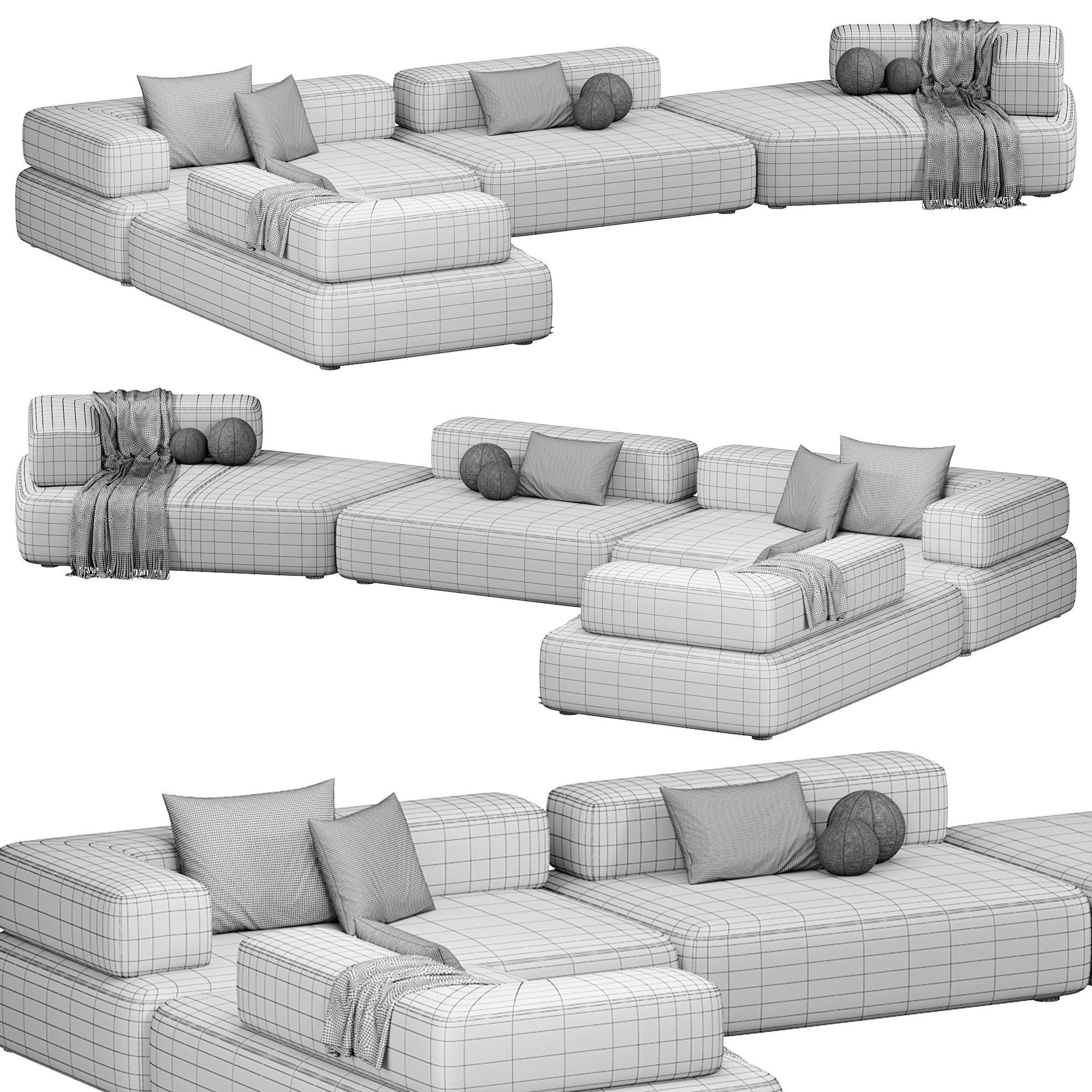 CHOLET Sectional Sofa 3 3D model_4