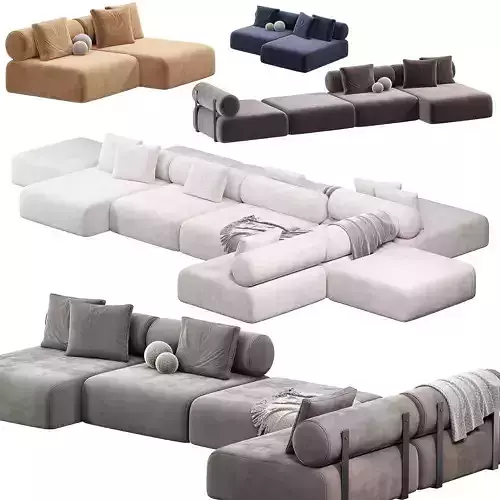 Contemporary Modular System Sofa