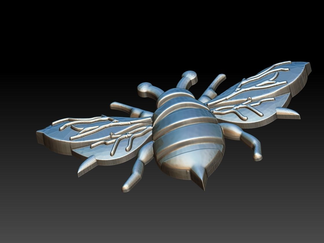 Bee Abelha Relief 3D print model_8
