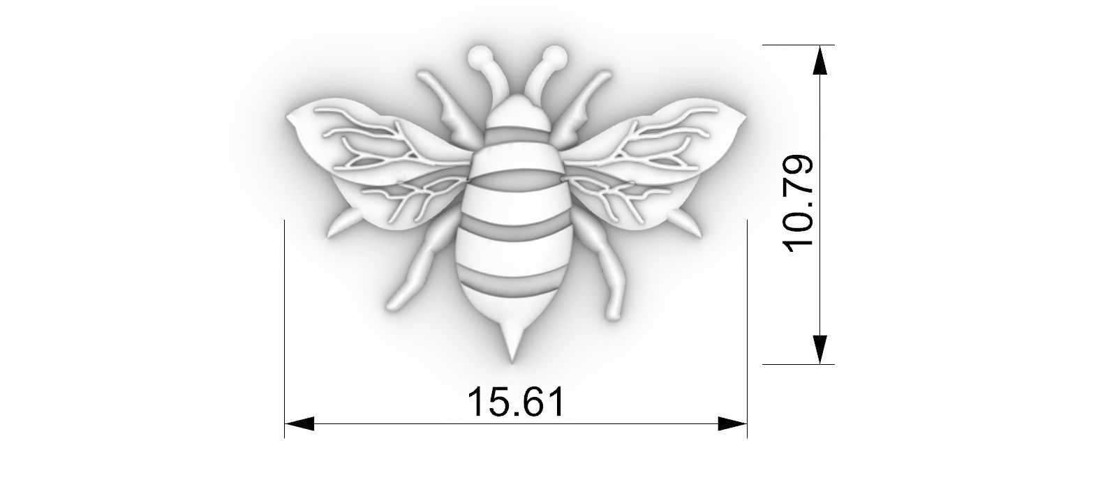 Bee Abelha Relief 3D print model_4