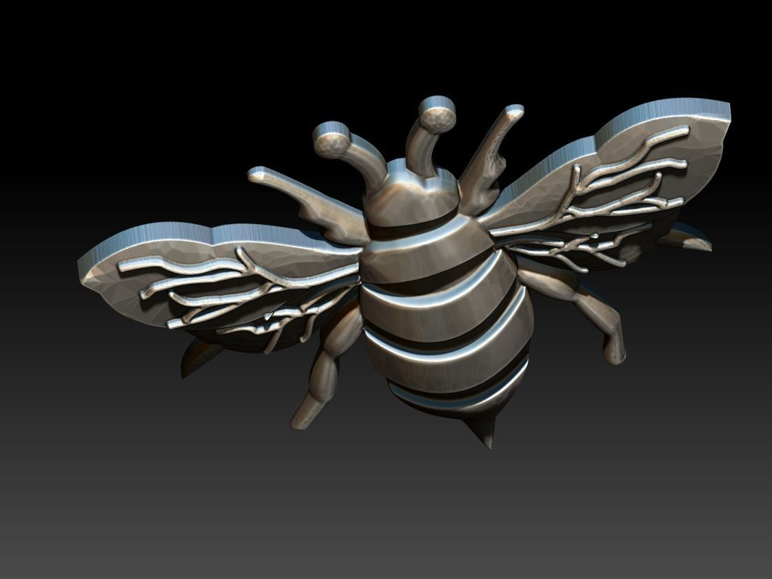 Bee Abelha Relief 3D print model_9