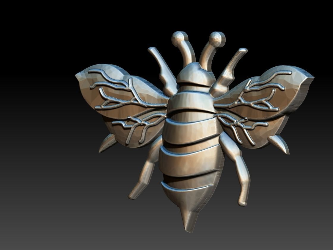 Bee Abelha Relief 3D print model_7