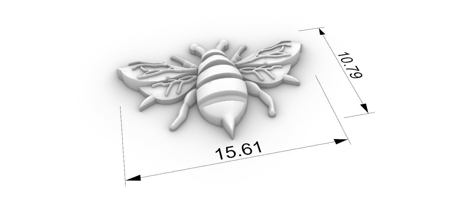 Bee Abelha Relief 3D print model_6
