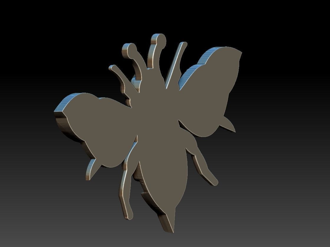 Bee Abelha Relief 3D print model_5