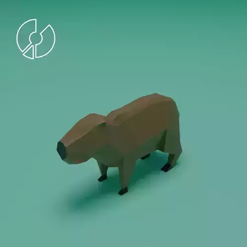 Low poly Capybara