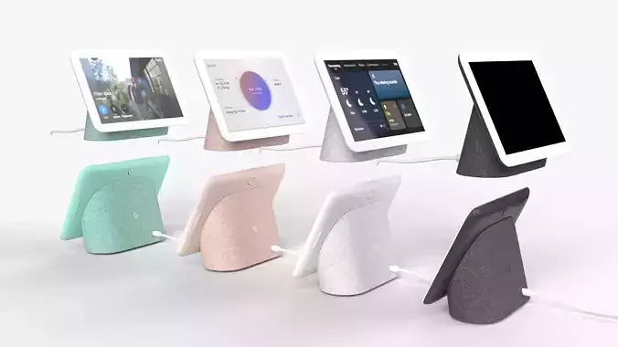 Google Nest Hub 2nd gen all colors 3D model