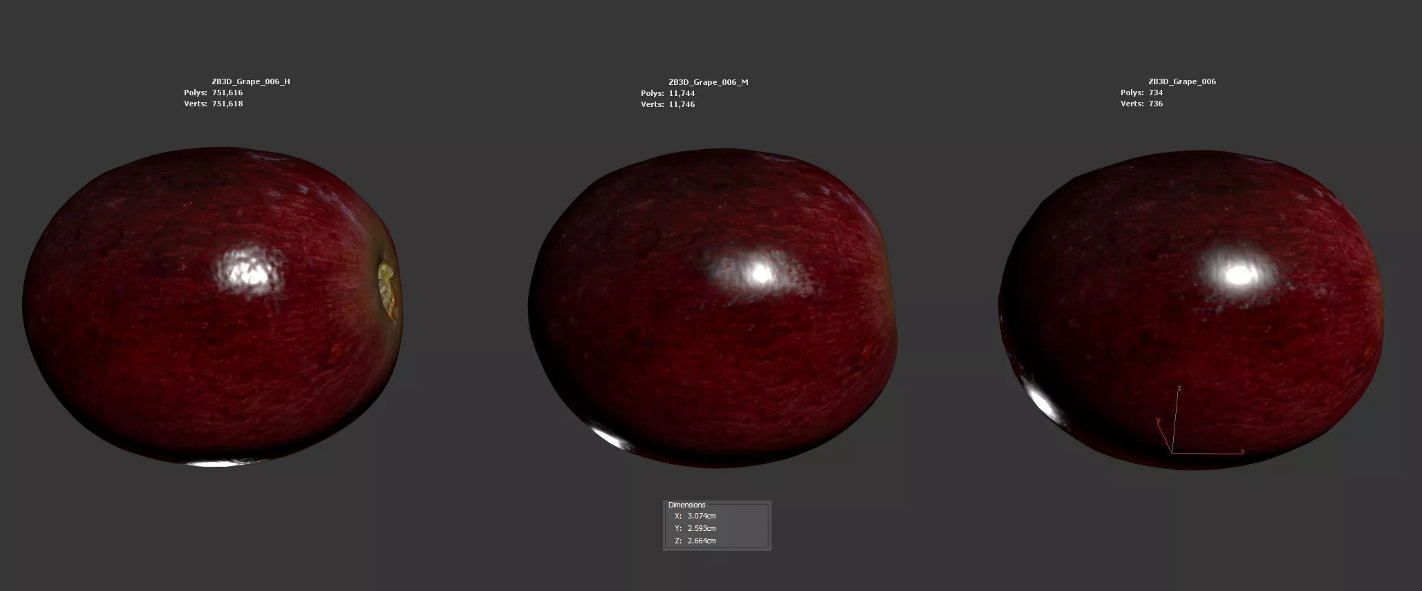 Grape 3D model_5