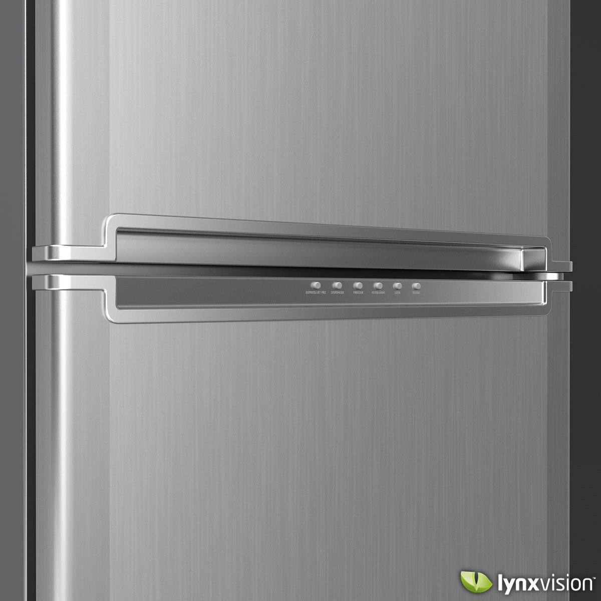 Double Door Refrigerator 3D model_1