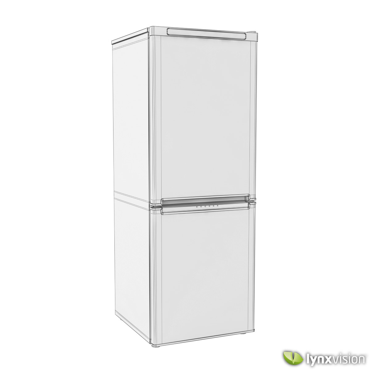 Double Door Refrigerator 3D model_4