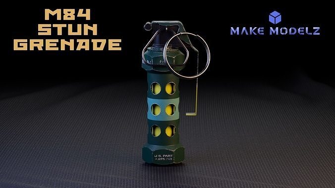M84 Stun Grenade Low-poly 3D model