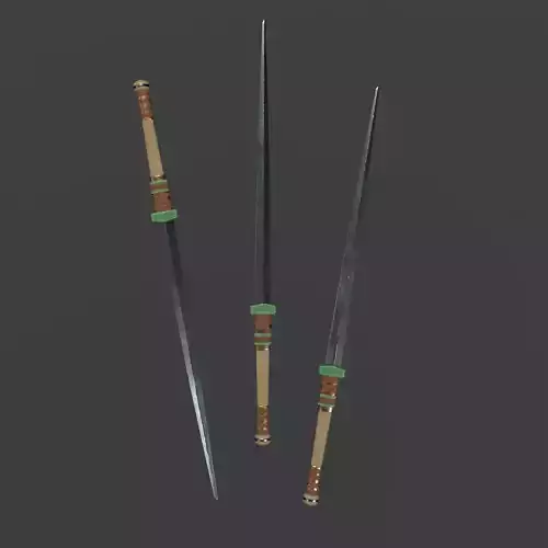 Sword - PBR game ready 3d weapon Low-poly 3D game ready model 