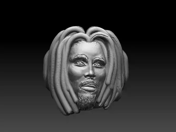 Bob Marley Ring 3D print model