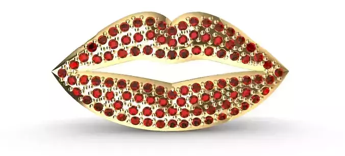 Studded Mouth Pendant 3D print model