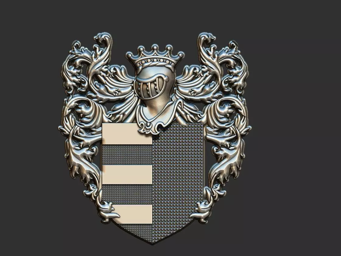 Helmet coat of arms 3D print model