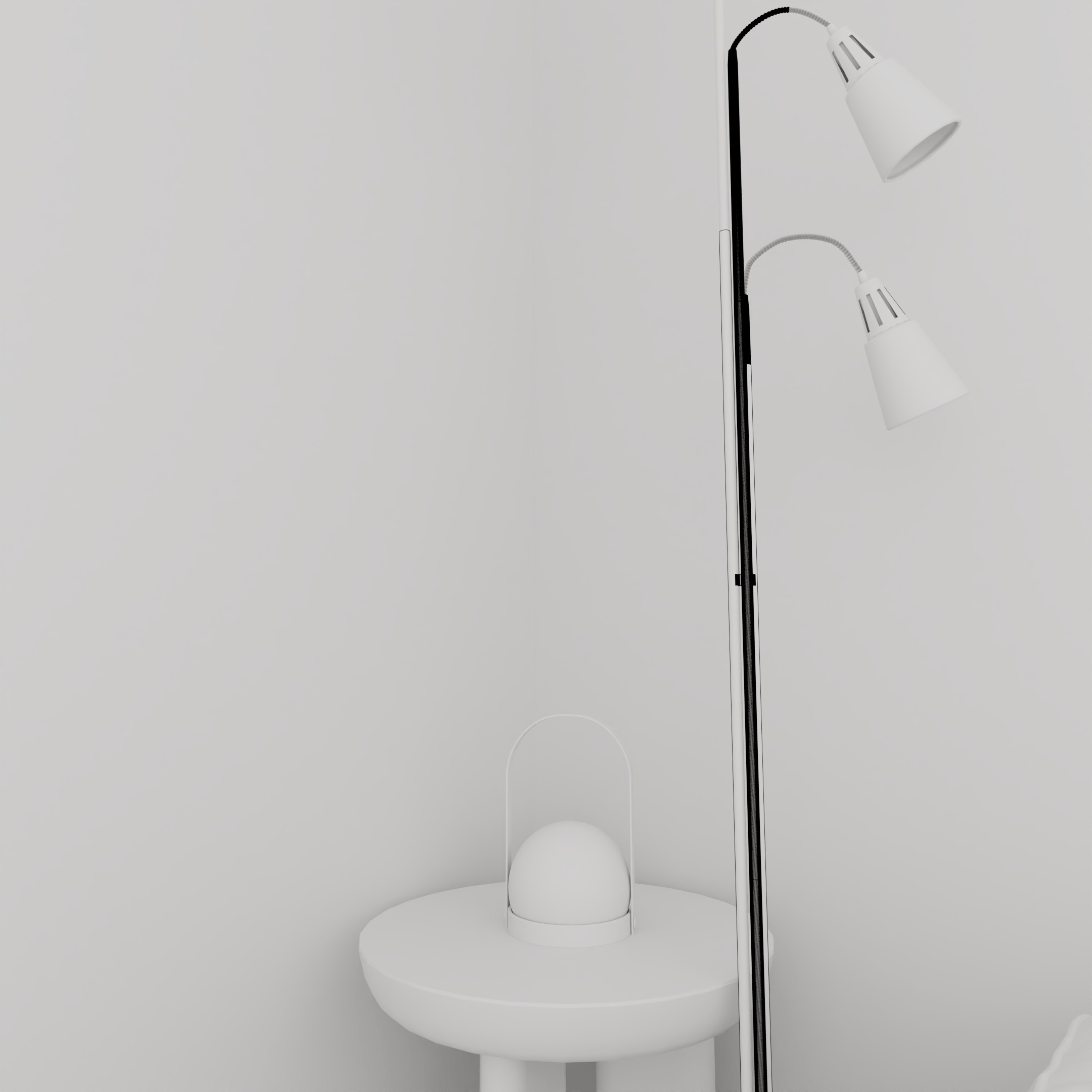 Winter Living Room Blender Scene 3D model_9