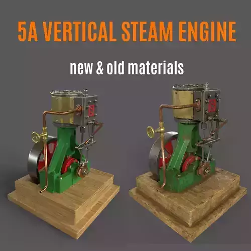 5A Vertical Steam Engine 3D model