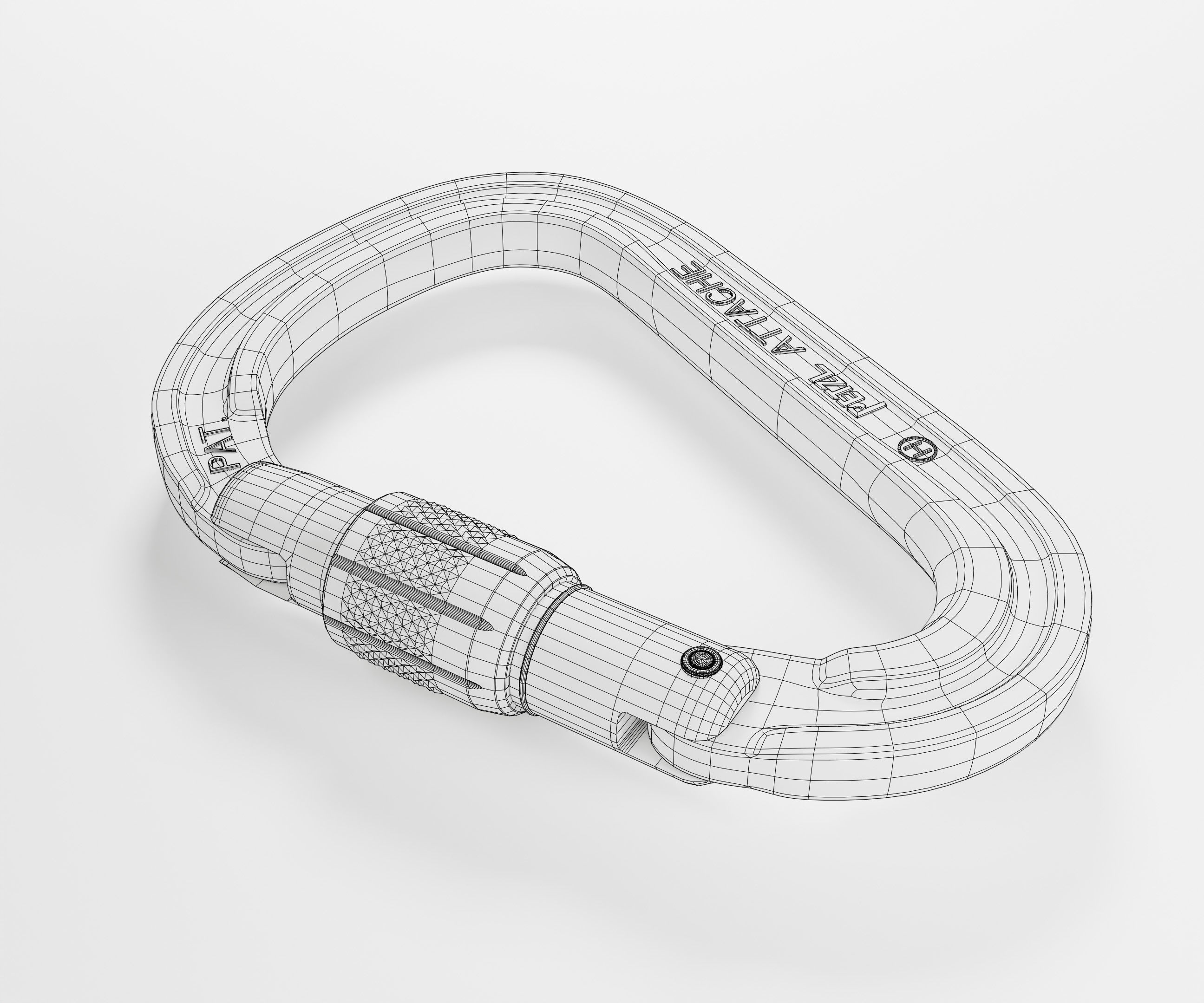 Carabiner Hook Low-poly 3D model_1