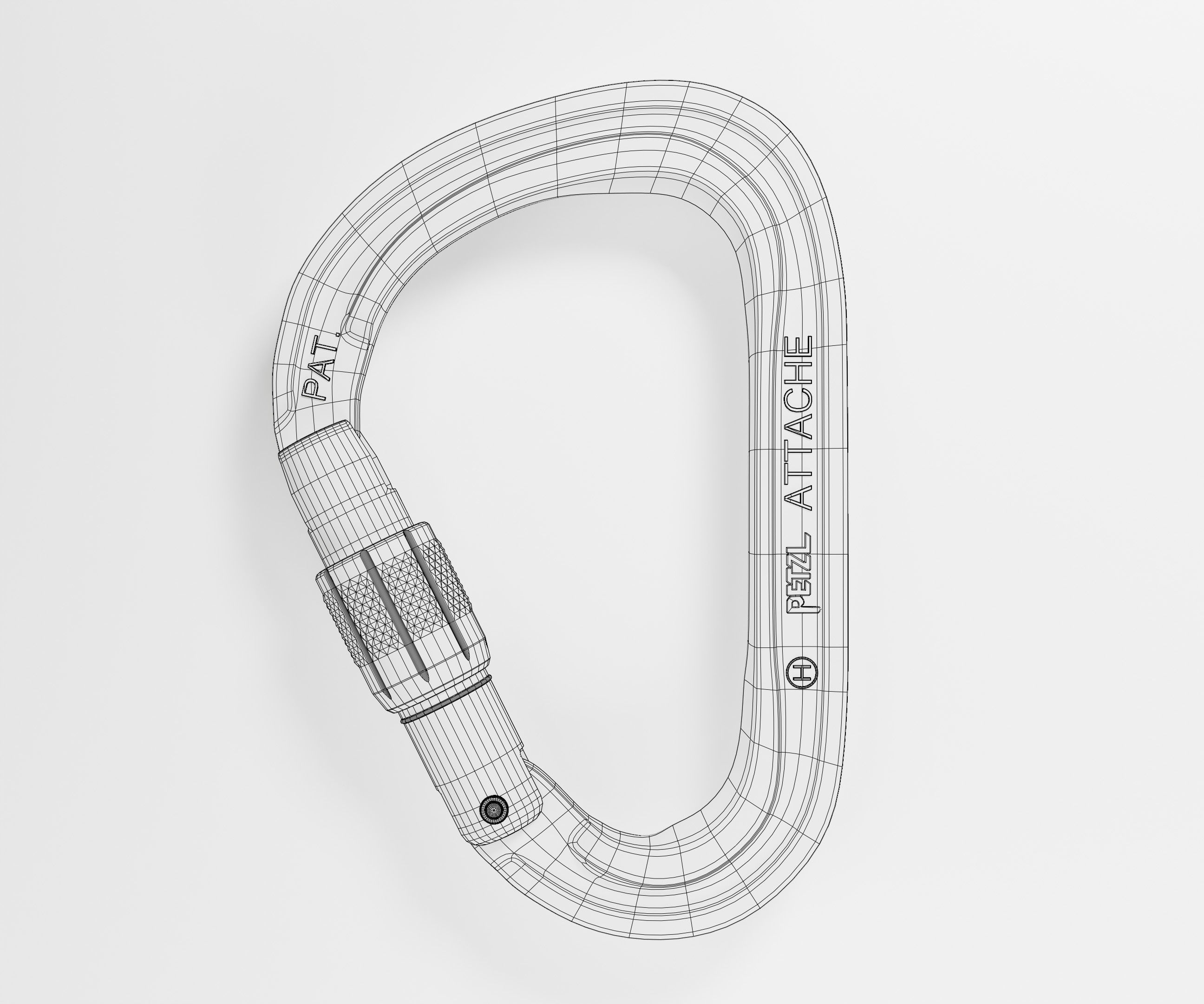 Carabiner Hook Low-poly 3D model_3
