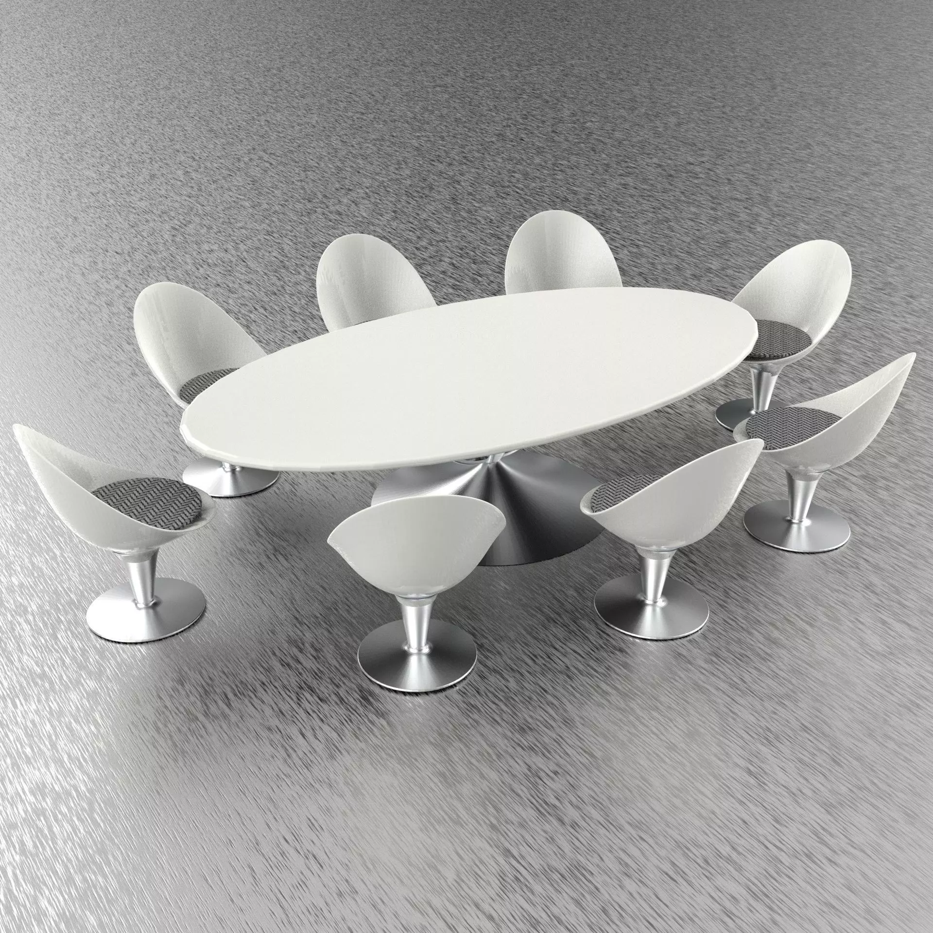 Modern Table Set 3D model