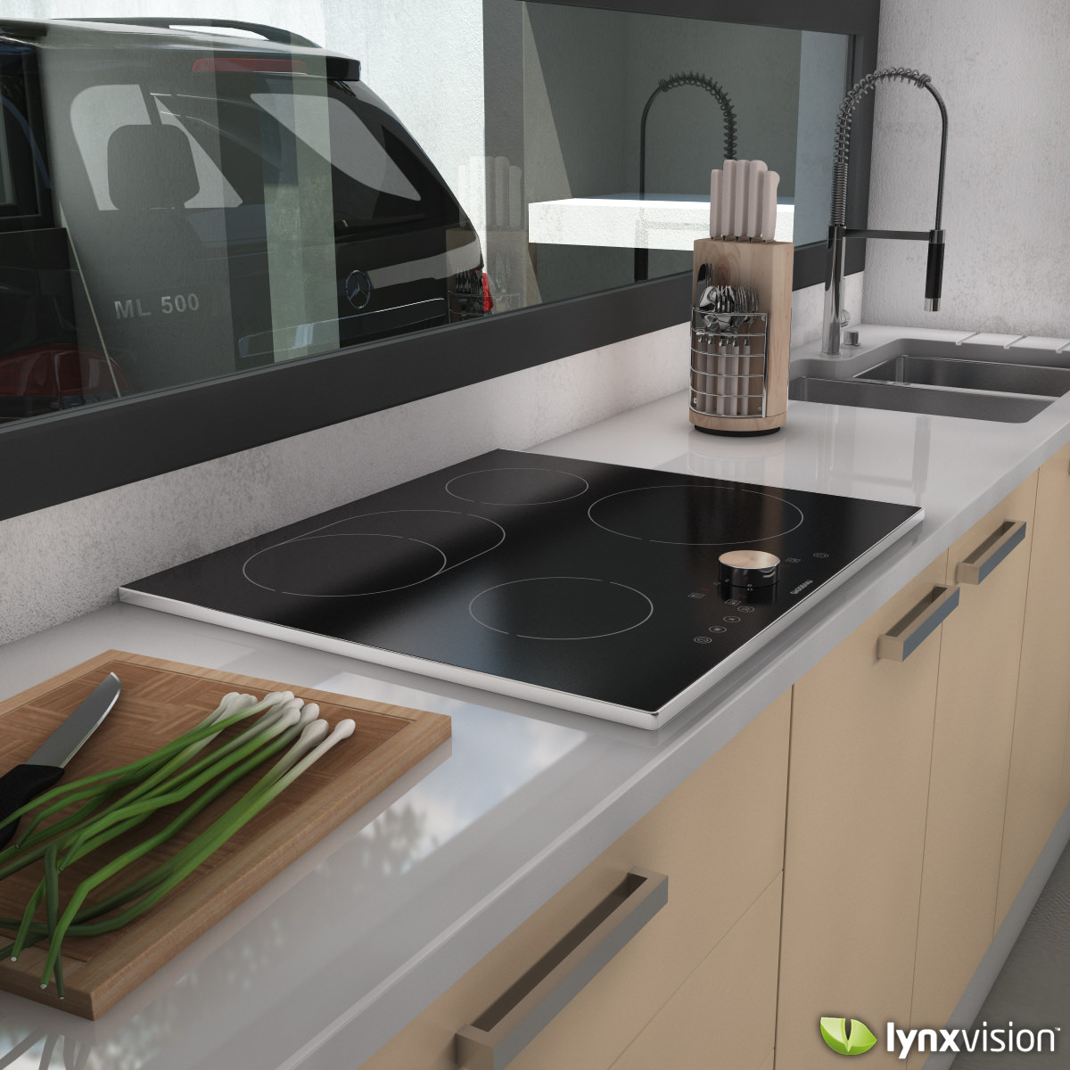 Gaggenau Induction Cooktop 3D model_2