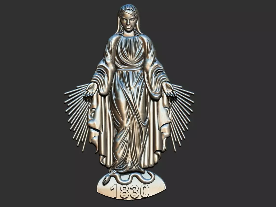 Milagrosa - Nossa Senhora das Gracas Relief 3D print model