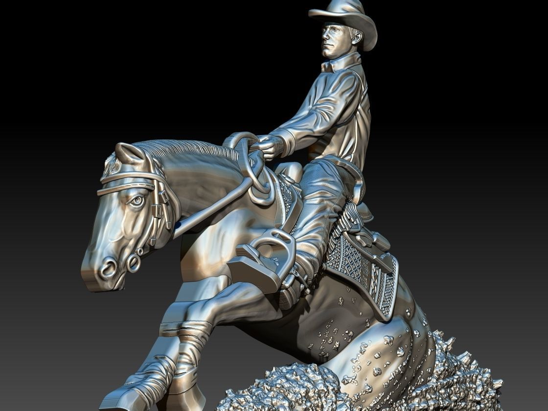 Reining Horse 3D print model_15