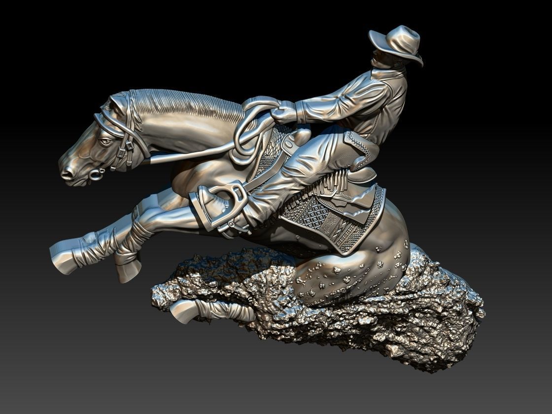 Reining Horse 3D print model_7