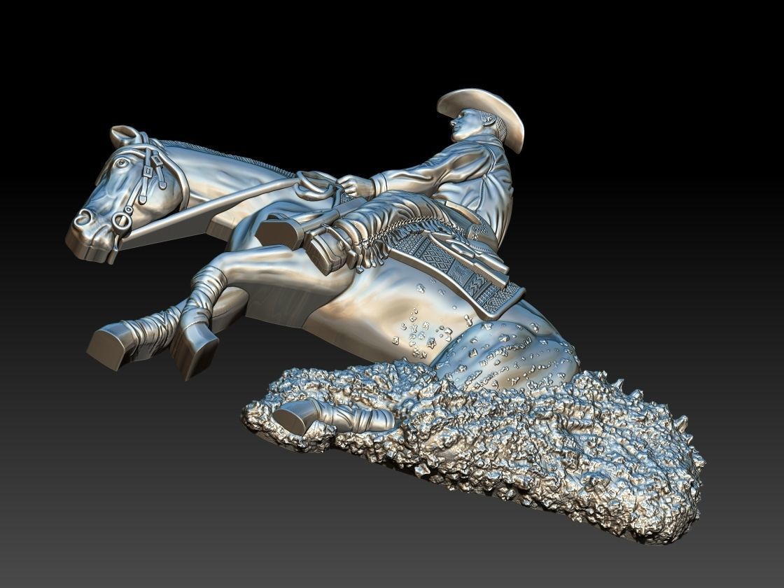 Reining Horse 3D print model_6