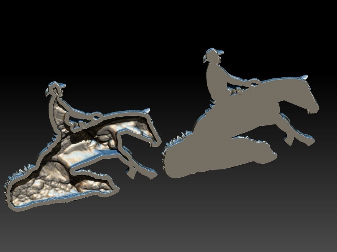 Reining Horse 3D print model_9