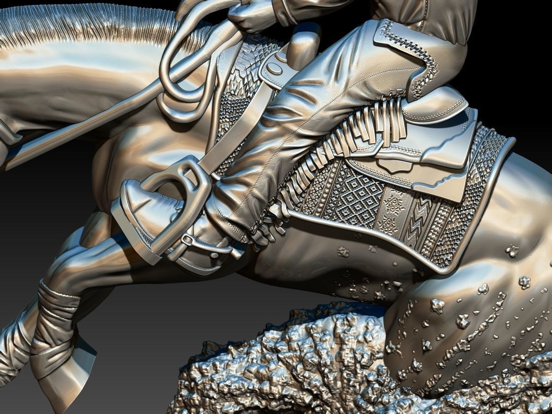 Reining Horse 3D print model_11