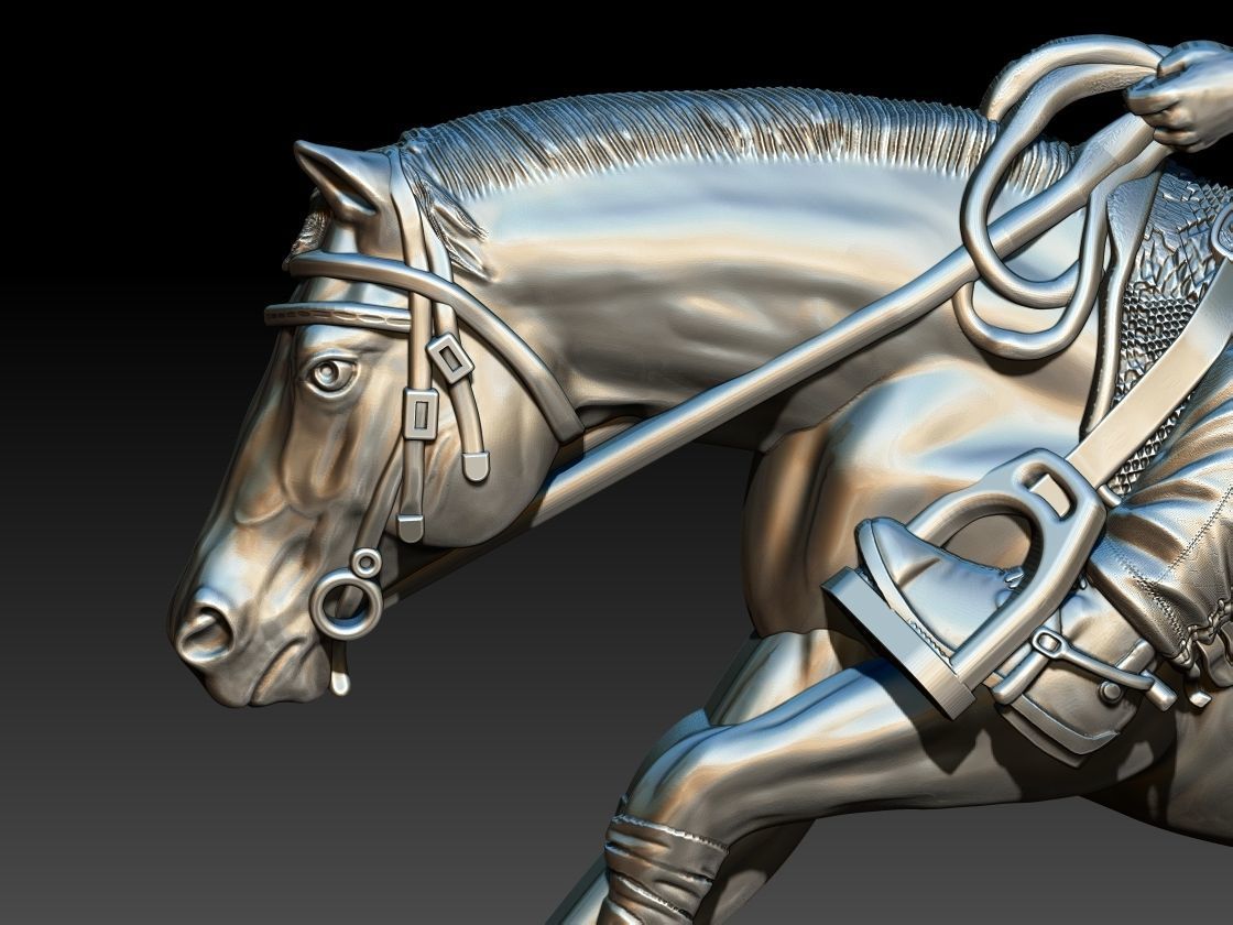 Reining Horse 3D print model_12