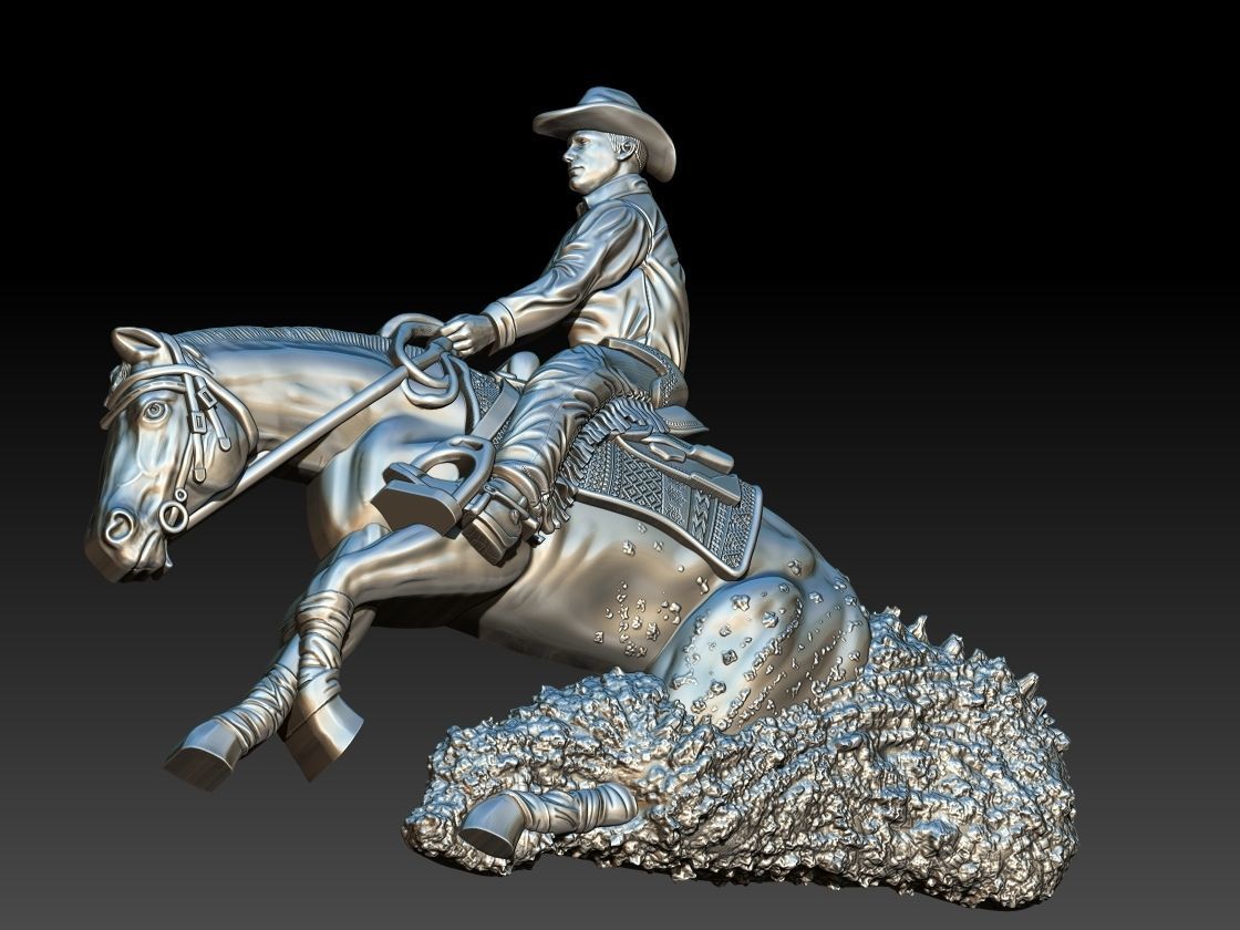 Reining Horse 3D print model_1